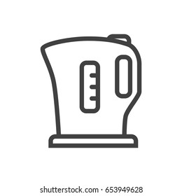 Isolted Electrical Tool Outline Symbol On Clean Background. Vector Kettle Element In Trendy Style.