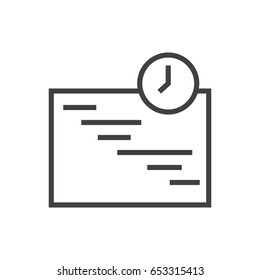 Isolted Graph Outline Symbol On Clean Background. Vector Schedule Element In Trendy Style.