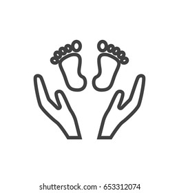 Isolted Look After Outline Symbol On Clean Background. Vector Care Element In Trendy Style.