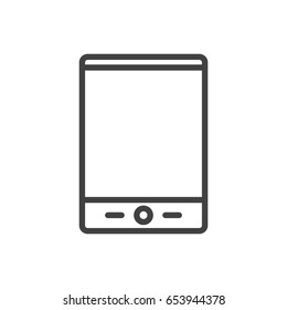 Isolted Palmtop Outline Symbol On Clean Background. Vector Tablet Element In Trendy Style.