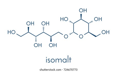 Isomalt sugar substitute molecule (one of two components shown). Skeletal formula.