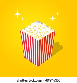 Isomatic Popcorn on Yellow Gradient Background