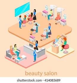 Isomeric interior of beauty salon 