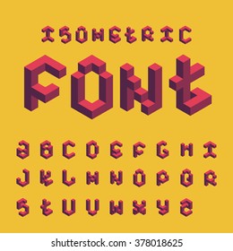 Isometric 3d Alphabet.