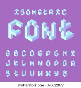 Isometric 3d alphabet.