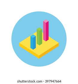 Isometric 3D analysis data. Isometric pie chart flat design. Graph pie, infographics and pie chart, diagram marketing, report data, circle statistic, finance presentation. Set isometric graphs, charts