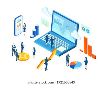 Conceptual Template Audience Looking Monitor Watching Stock Vector ...