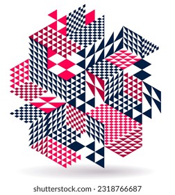 Isometric 3D cubes vector abstract geometric background, abstraction art polygonal graphic design wallpaper, cubic shapes and forms composition lowpoly style.
