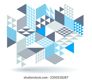 Isometric 3D cubes vector abstract geometric background, abstraction art polygonal graphic design wallpaper, cubic shapes and forms composition lowpoly style.