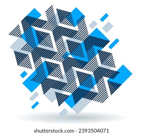 Isometric 3D cubes vector abstract geometric background, abstraction art polygonal graphic design wallpaper, cubic shapes and forms composition lowpoly style.