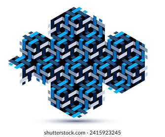 Isometric 3D cubes vector abstract geometric background, abstraction art polygonal graphic design wallpaper, cubic shapes and forms composition lowpoly style.