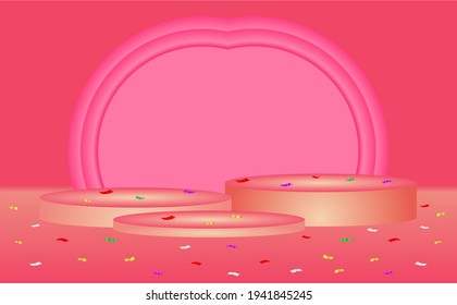 producto de podio de diseño isométrico 3d bueno para el fondo de banner de plantilla medios sociales post diseño producto 