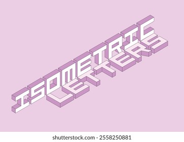 Isometric 3d effect letters alphabet. Isometric font at different angles. Isometric 3d font, three-dimensional alphabet letters with shadows, vector illustration.