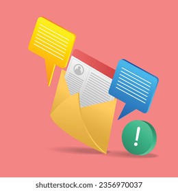 Ausrufezeichen-Konversation mit E-Mail