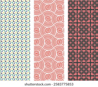 Isometric 3D Geometric Seamless Pattern for Trendy Backgrounds and UIUX Design
