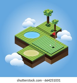 Isometric 3D golf