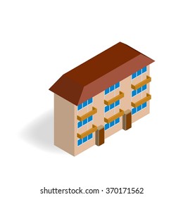 isometric 3D house. Vector illustration.