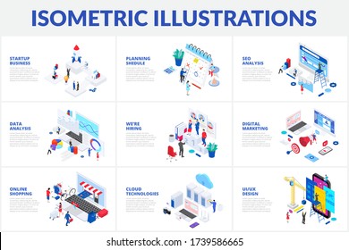 Isometric Planning Schedule Calendar Concept Time Stock Vector (Royalty ...