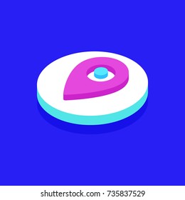 Isometric 3d location icon
