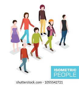 Isometric 3d people