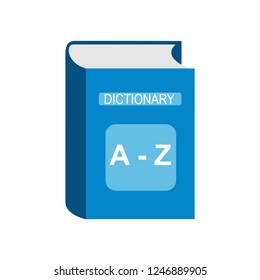 Isometric 3d style, color dictionary book icon.