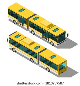 Isometric 3d Transport Car Bus Element Stock Vector (Royalty Free ...