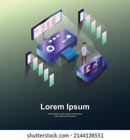 Isometric 3D vector art illustration design