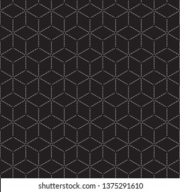 Isometric 3d Vector Background with Cubes. Futuristic Geometric Seamless Pattern.