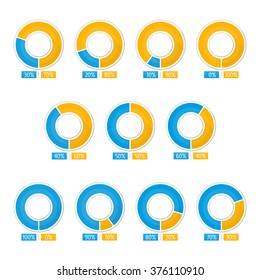 Isometric 3d vector charts. Pie chart and donut chart, layers graphs and diagram. Infographic presentation, design data finance. Infographic template.