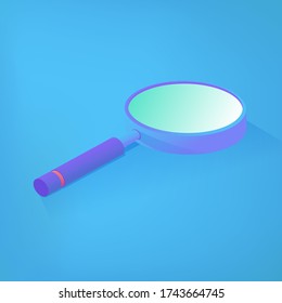 Diseño vectorial isométrico 3d de un
lupa