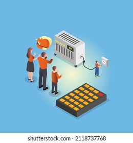 isometric 3d vector illustration concept banner, website, landing page, ads, flyer template