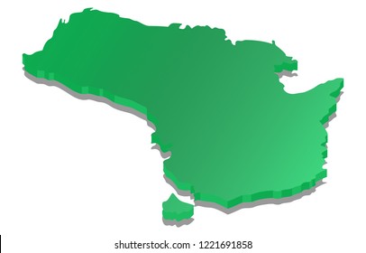 Isometric 3D vector illustration of the continent of Australia isolated for infographics, illustration vectors