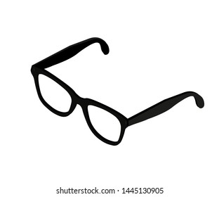 Isometric 3d vector illustration of hipster glasses. Isolated on white background. EPS