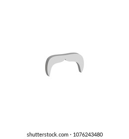 Isometric 3D vector illustration of mustache icon