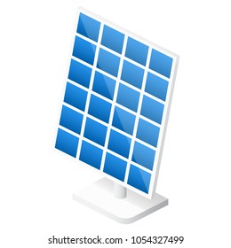 Isometric 3D vector illustration solar panels for electricity generation