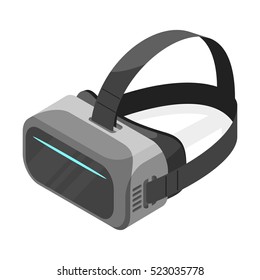 Isometric 3d vector illustration of virtual reality glasses. Isolated on white background.