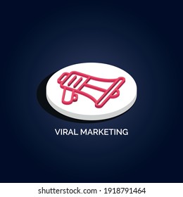 
Isomtric 3d Icono del vector de marketing viral