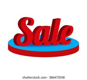 isometric 3d word big sale design special offer text colorful icon sign tag sticker poster 50 off