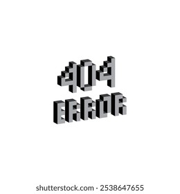 isométrico 404 ícone de erro 8 bits, pixel art computador 404 ícone laptop para o logotipo do jogo.