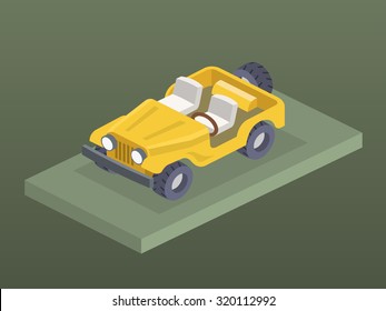 Isometric 4x4 car