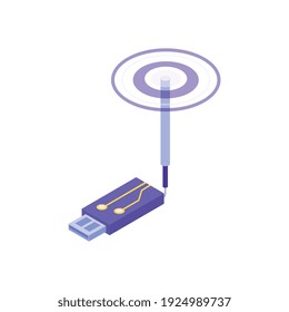 Isometric 5g internet set of isolated pictogram icons and images of electronic gadgets and network infrastructure vector illustration