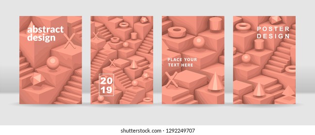 Isometric abstract background. It can be used for posters, cards, flyers, brochures, magazines and any kind of cover. EPS 10