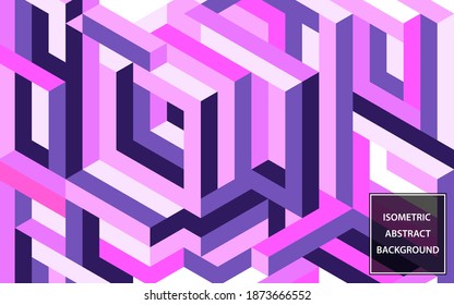 Isometric abstract background. Suitable for background, poster, calender, design, etc.