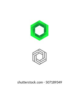 Isometric abstract. Modern style. Geometry paradox.