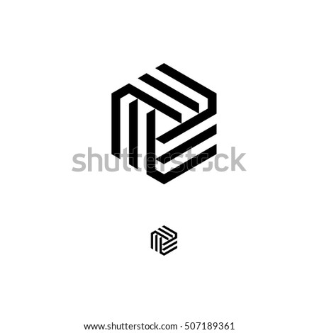 Isometric abstract. Modern style. Geometry paradox.