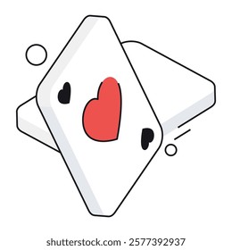 Isometric ace of hearts card design, great for game apps, Valentine’s Day contests, and romantic casino-themed projects.