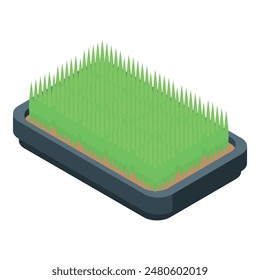 Isometric acupuncture mat illustration for holistic health and wellness with alternative medicine and acupressure, providing selfcare, relaxation, stress relief, and pain management