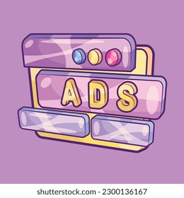 Isometric Advertising Web Browser Window Vector Illustration