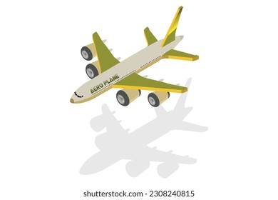 The isometric airplane icon is a graphical representation of an aircraft depicted in an isometric perspective.