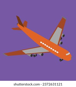 isometric airplane test vector design illustration